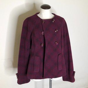 GORGEOUS "Massimo" Cropped Coat- Double Breasted Wool Blend (Medium)